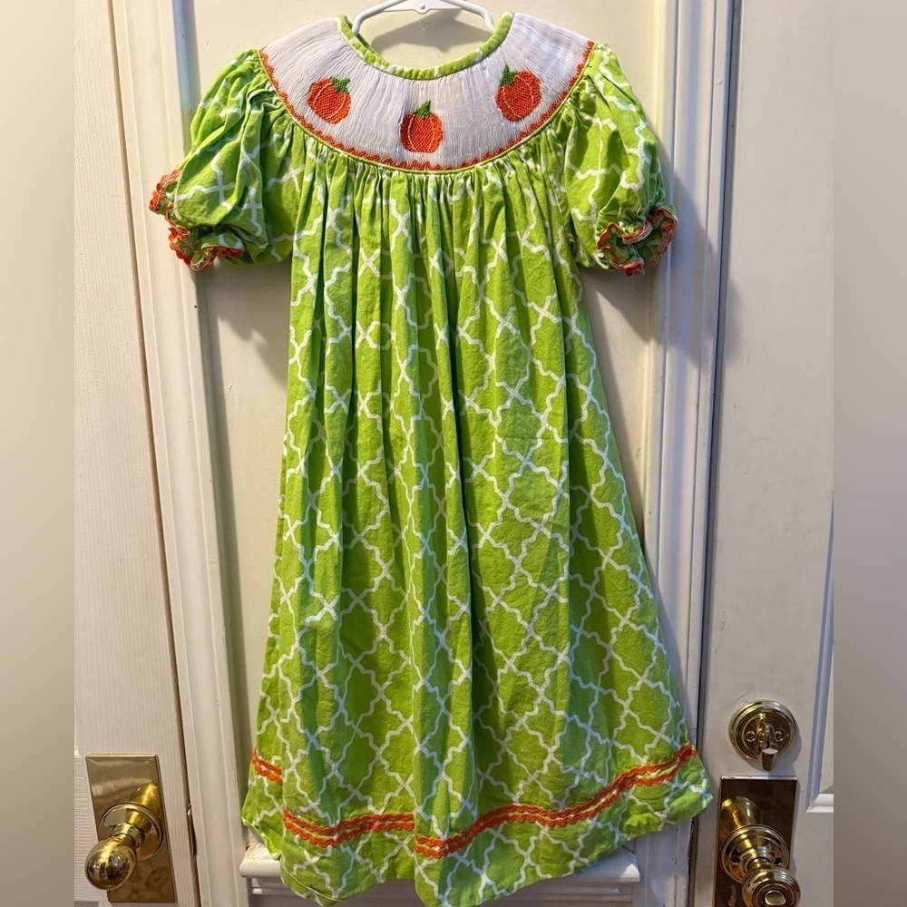 Smocked or Not Smocked Pumpkin Bishop Dress